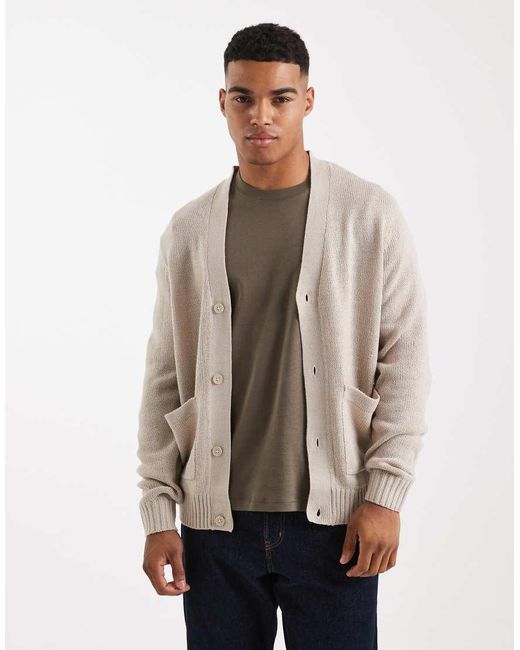 Only & Sons Ruimvallend Vest in het Natural voor heren