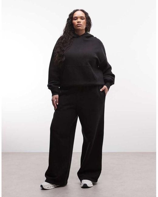 4505 Black Curve Icon Rest Day Heavyweight 440gsm Cotton Cocoon Oversized Hoodie