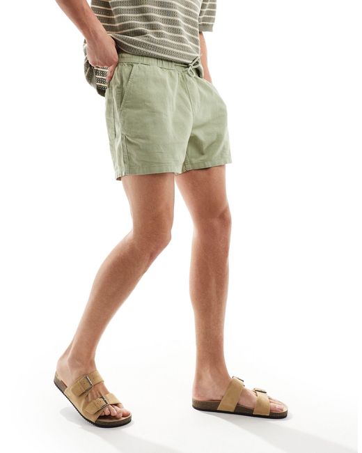 Pantalones muy cortos verdes ASOS de hombre de color Green