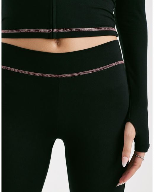 I.AM.GIA Black Blare Logo Back Print Contrast Stitch Track Pants