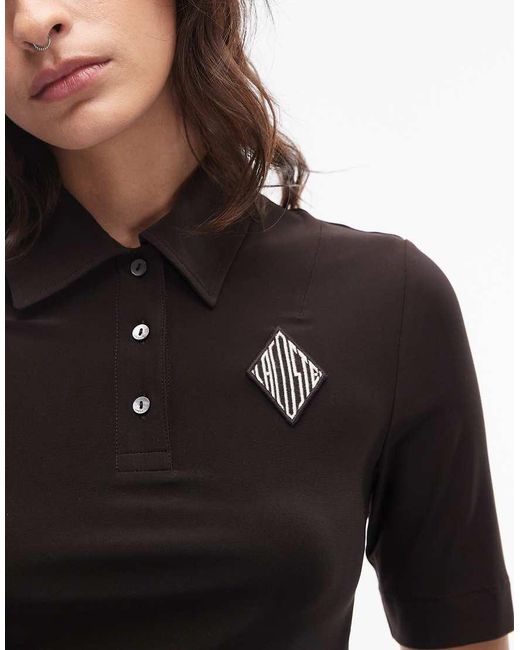 Lacoste Black Knitted Polo