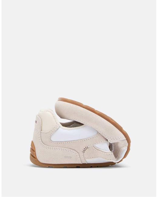 Stradivarius White S009 Leather Detail Barefoot Trainers
