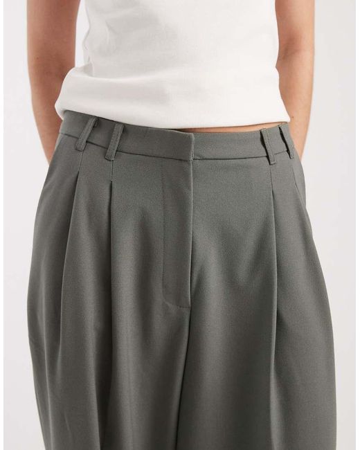 ASOS Black Tailored Textured Baggy Tapered Trousers