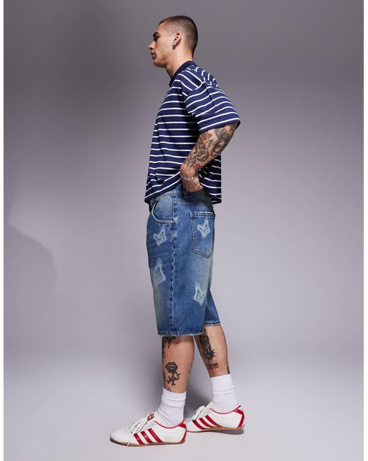 Good For Nothing – jeans-shorts in Blue für Herren