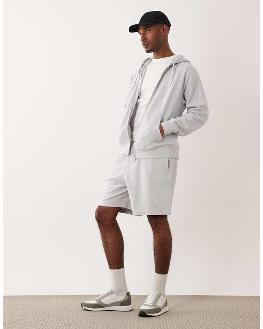 ARKET Gray Cotton Rich Structured Hoodie for men
