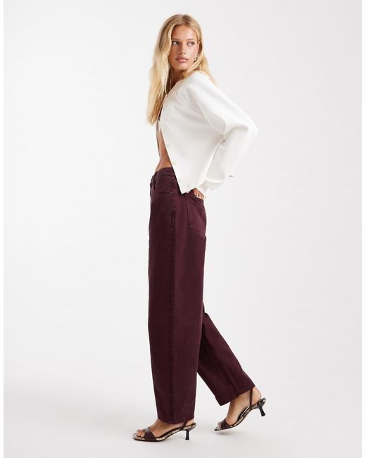 ASOS Red Slim Barrel Jeans