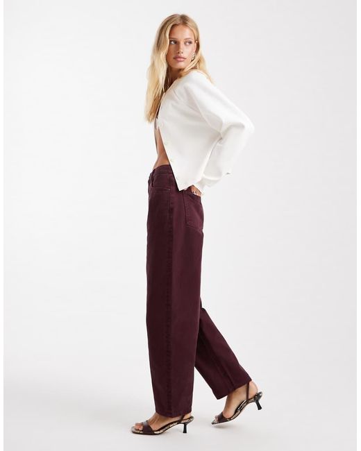 ASOS Red Slim Barrel Jeans