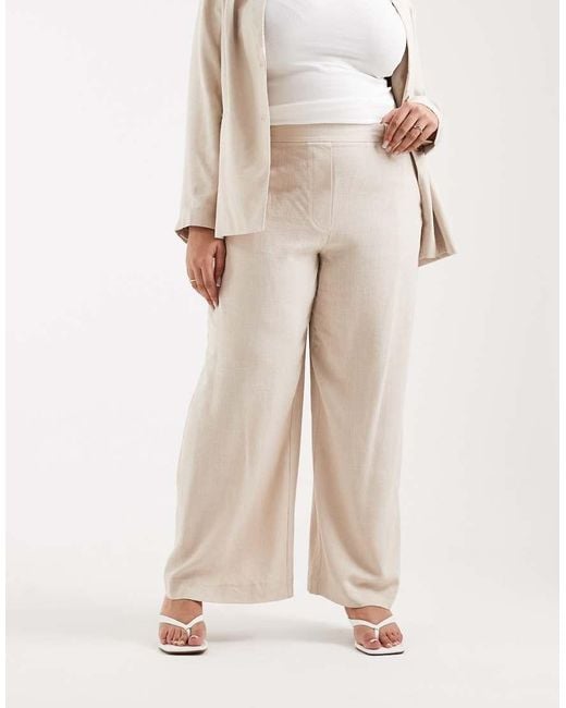Pieces Plus Natural Pieces Curve Wide Leg Tailored Trouser Co-Ord