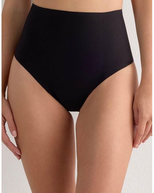 Intimissimi Black Raw-Cut Microfibre French Knickers