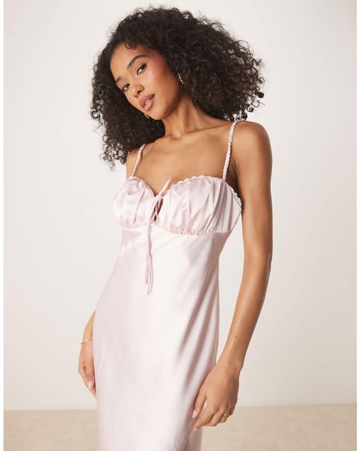 gina tricot pink dress Satin dress - Pink - Women
