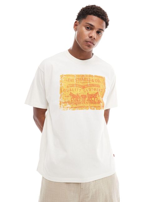 Camiseta color con estampado Levi's de hombre de color Gray