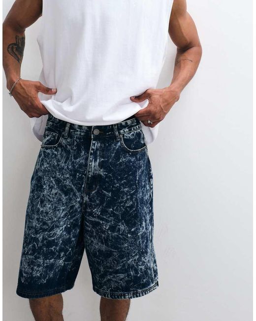 Courtside Denim Jort in het White voor heren