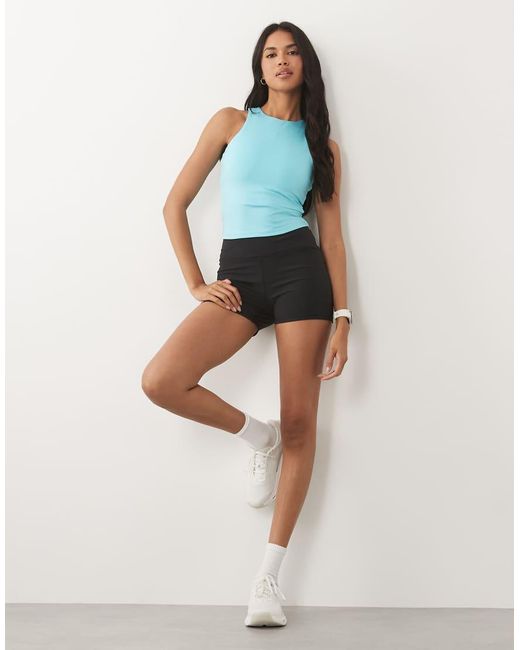 4505 Blue Icon Active Racer Back Vest With Inner Bra And Removable Padding