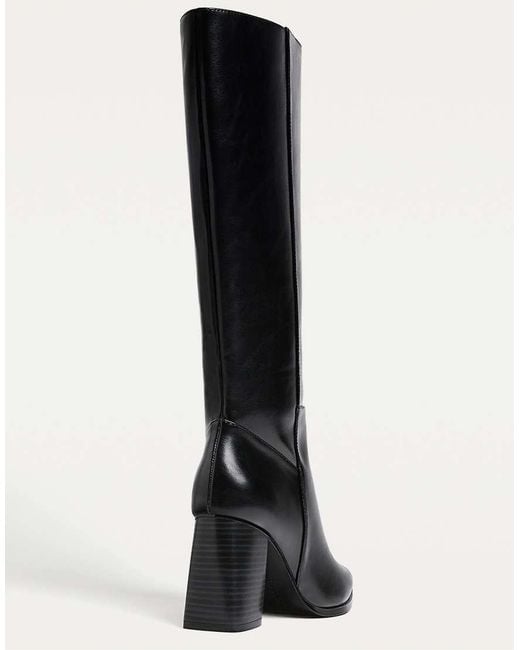 Stradivarius Black Wide Fit High-heeled Boots