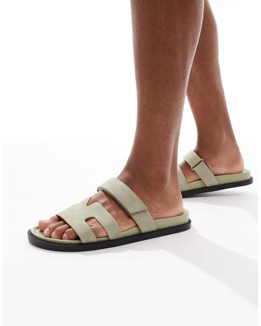 SEQWL – nubukleder-sandalen in Brown für Herren