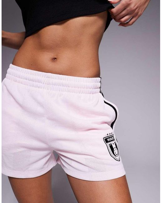 HUGO Voetbalshort in het Pink