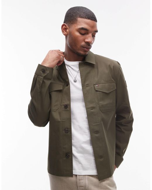 Tommy Hilfiger – hemdjacke in Green für Herren