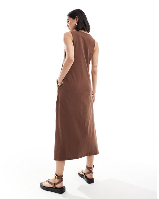 Threadbare Brown Jersey Maxi Dress