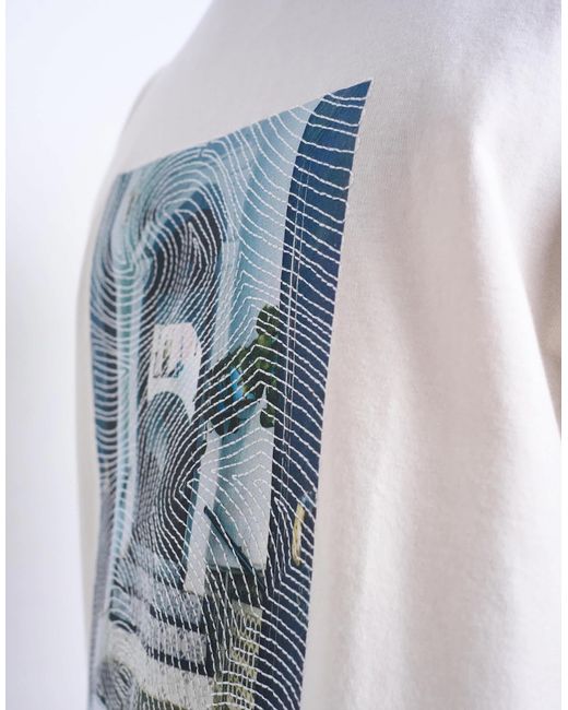 Topman Multicolor Oversized Fit T-shirt With Doorway Image Print And Embroidery for men