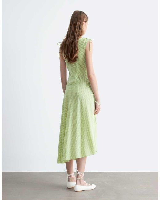 & Other Stories Green Gingham Sun Dress