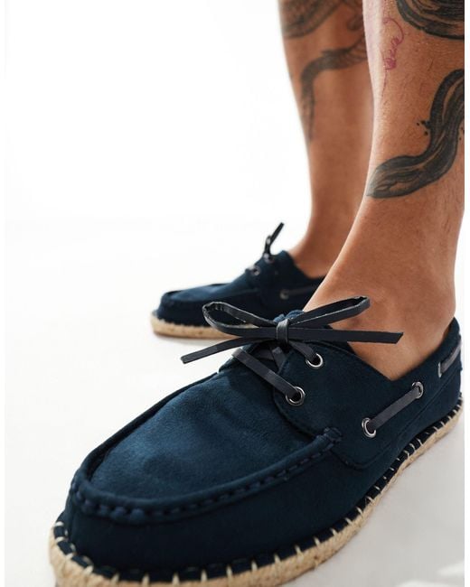 ASOS Blue Boat Shoe Espadrille for men