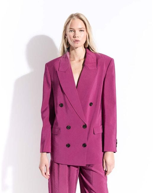 ASOS Pink Tailored Db Soft Suit Blazer