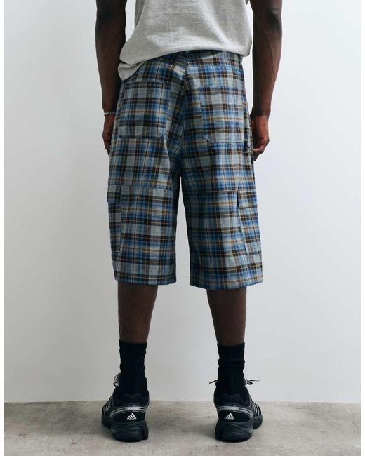 Collusion White Cargo Shorts for men