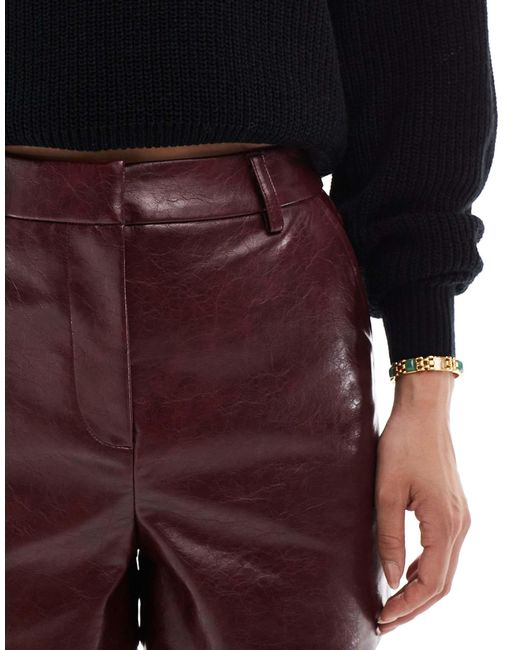 Short habillé en pu - bordeaux New Look en coloris Red