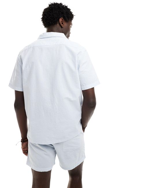 Levi's – standard camp – hemd mit en streifen, kombiteil in White für Herren
