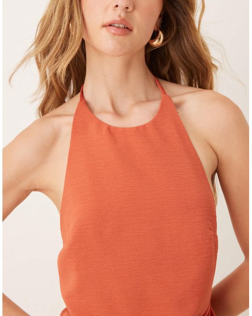 ASOS Orange – neckholder-playsuit
