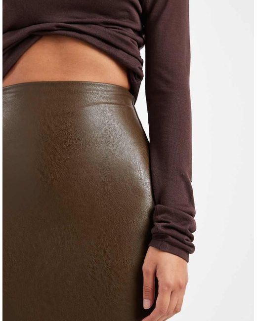 Commando Brown Midi Skirt