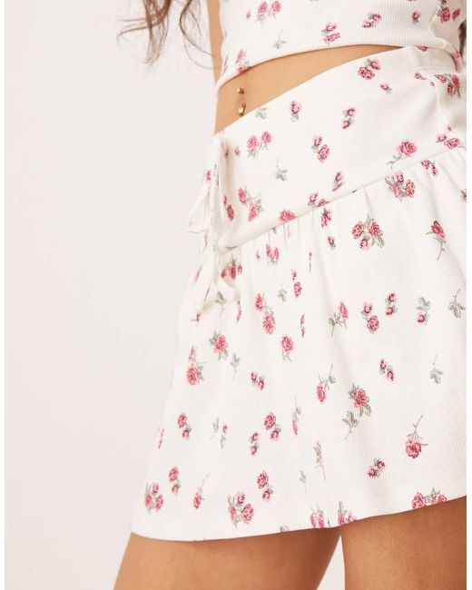 ASOS Natural Mini Skirt Co-ord