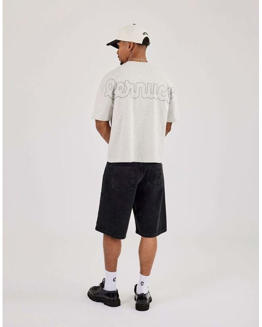 CERNUCCI White Boxy Embroidered Motif Logo T-Shirt for men