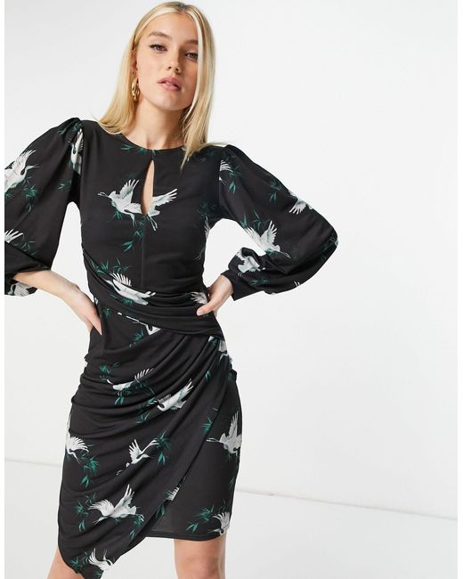 robe imprimée oiseaux