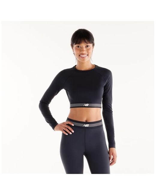 New Balance Blue Ac Fitted Long Sleeve