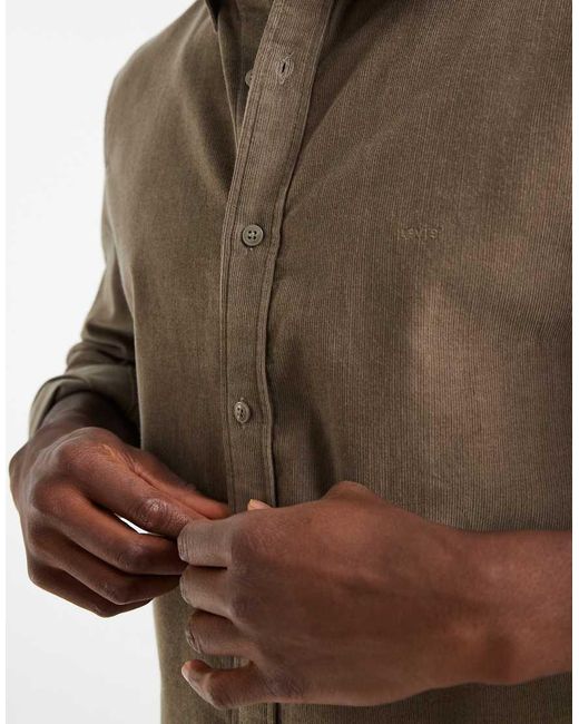 Levi's Brown Authentic Button Down Shirt for men