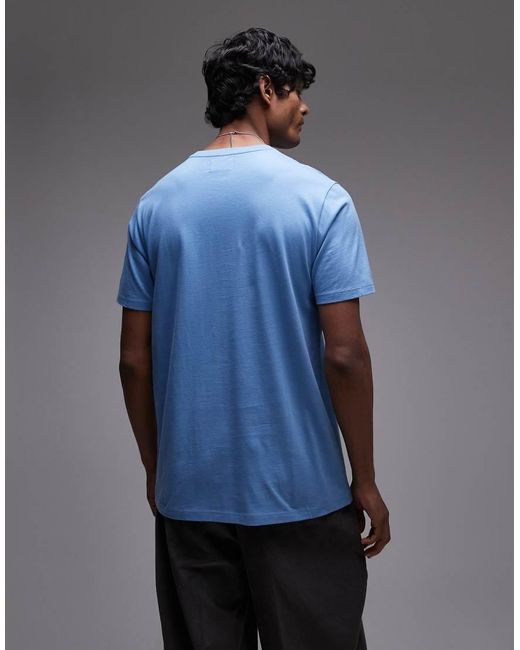 Camiseta De Corte Estándar De Topman de hombre de color Blue