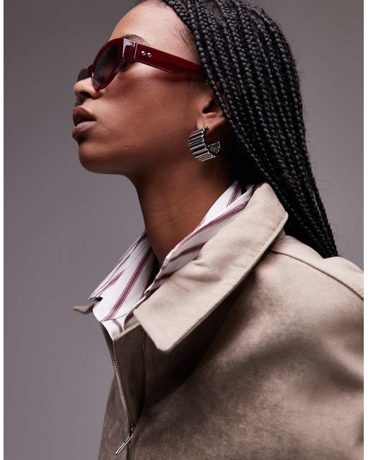 Occhiali Da Sole Cat-Eye Slim Ovali Bordeaux di & Other Stories in Brown