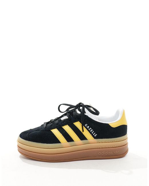 Gazelle bold - sneakers nere e oro con suola platform di Adidas Originals in Black