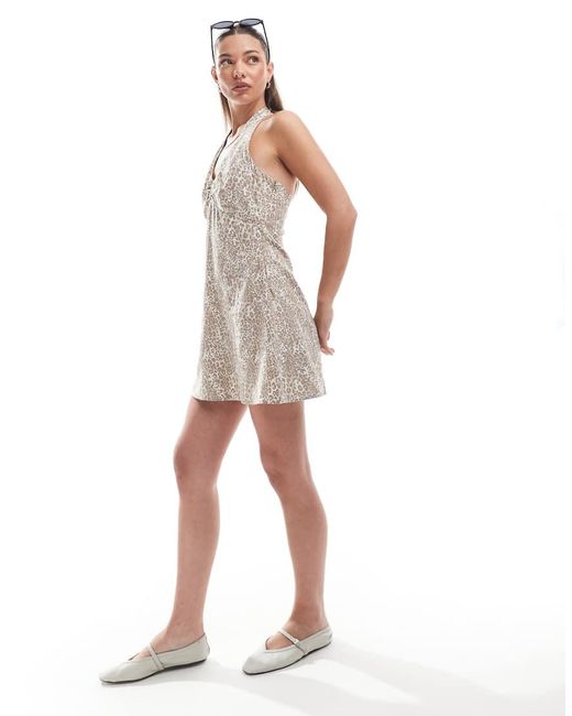 Cotton On White Cotton On Haven Halter Mini Dress