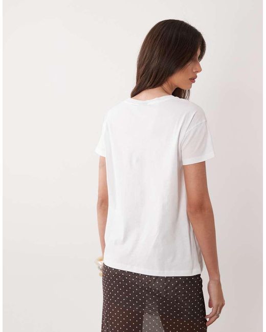 ARMANI EXCHANGE White Patch Logo T-shirt