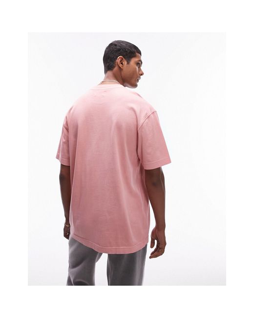 Topman Pink Oversized Fit T-shirt for men