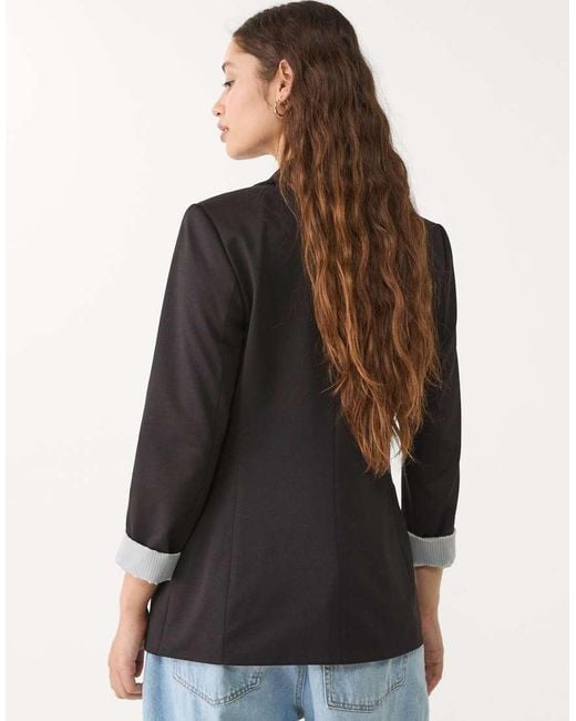 Blazer Slim di Stradivarius in Black