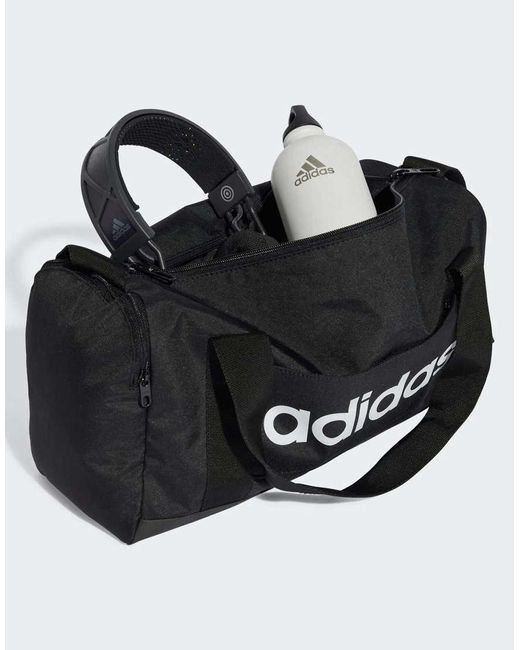 Adidas Originals Black Linear Duffel Bag Extra Small