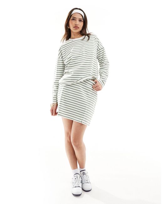 Vero Moda White Jersey Mini Skirt Co-ord