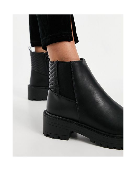 Dames Dames Schoenen voor voor Laarzen voor Enkellaarzen London Rebel Chelsea  Boots Met Dikke Zool in het Zwart beauty-place.pl