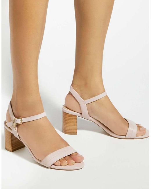 Dune Pink Jaycie Block Heeled Sandals