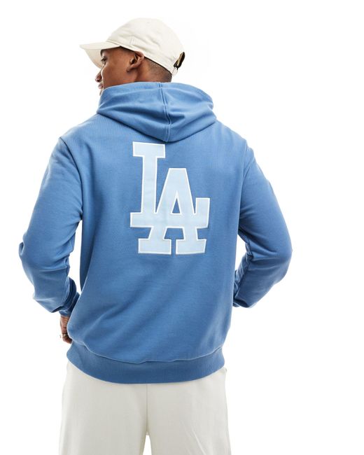 KTZ Blue Los Angeles Dodgers Applique Hoodie for men