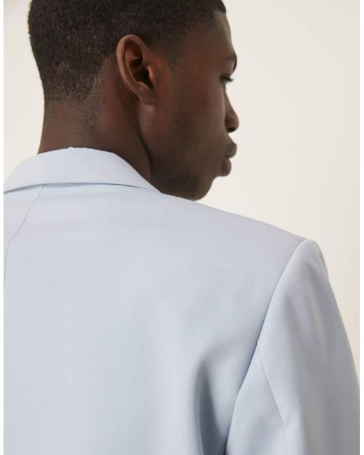 Giacca Da Abito Doppiopetto Taglio Comodo di ASOS in White da Uomo