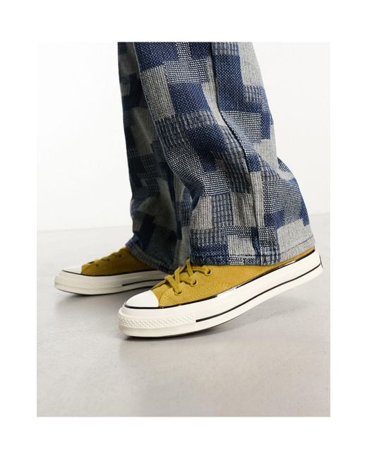 Chuck 70 sneakers alte scamosciate color senape da Uomo di